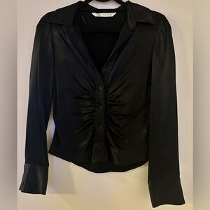 Black long sleeve Zara shirt